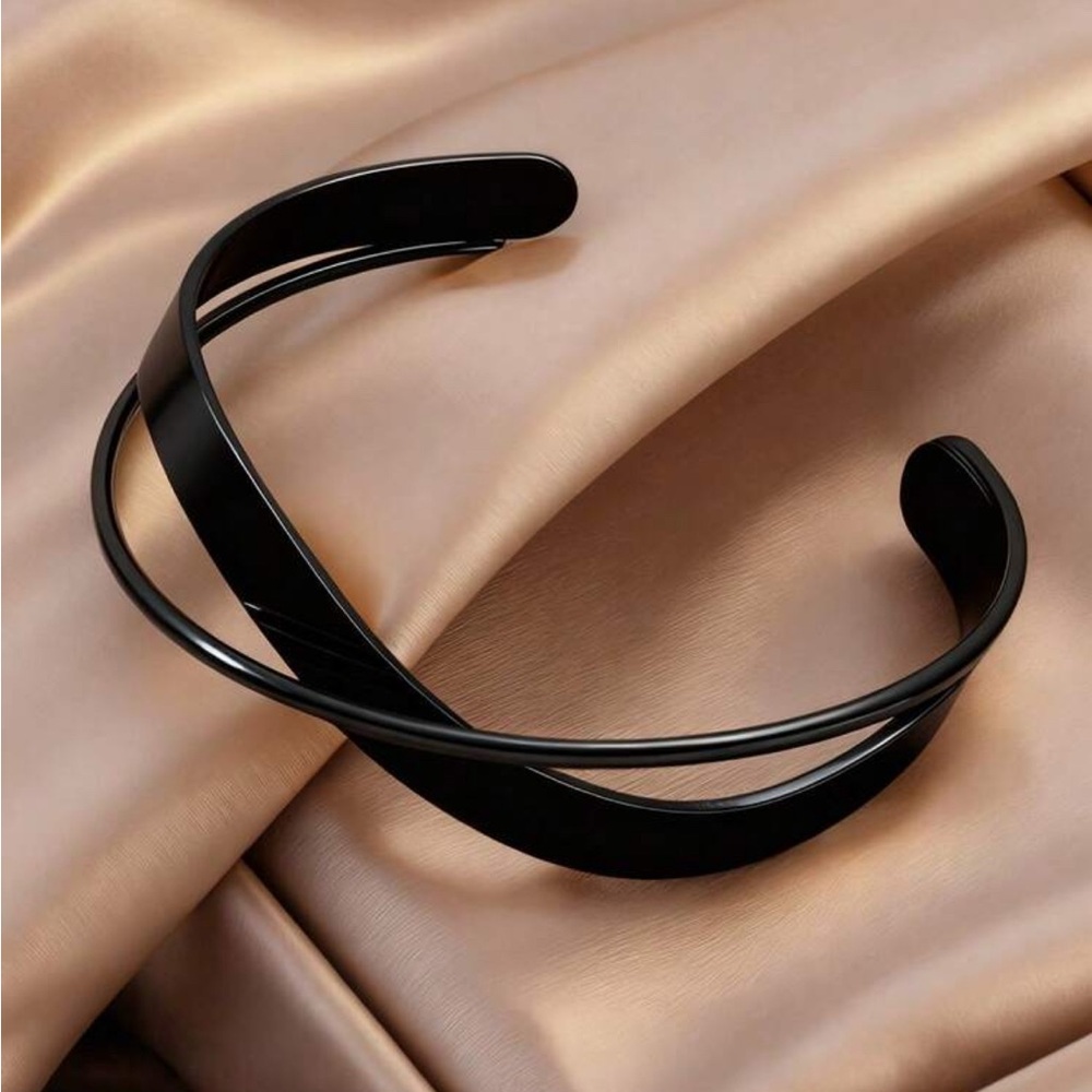 Chic Black Double Wrap Bracelet